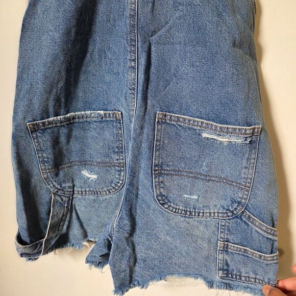 EUC LIKE NEW COTTON ON DENIM SHORTALL / SHORT OVERALL SIZE US 2 / XXS - Picture 3 of 16
